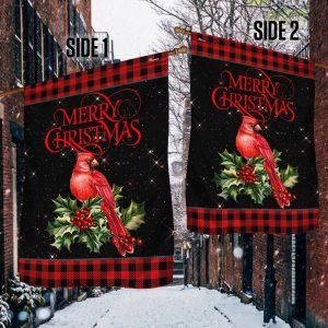 Cardinal Merry Christmas Flag – Christmas Outdoor Decoration