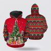 Cat Color Christmas All Over Print 3D Hoodie – Cat Lover Christmas Hoodie