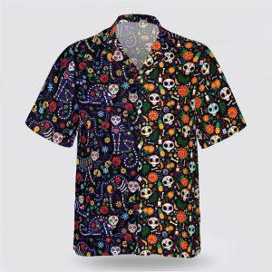 Cat Halloween Flower Pattern Cat Hawaiin Shirt&hellip;