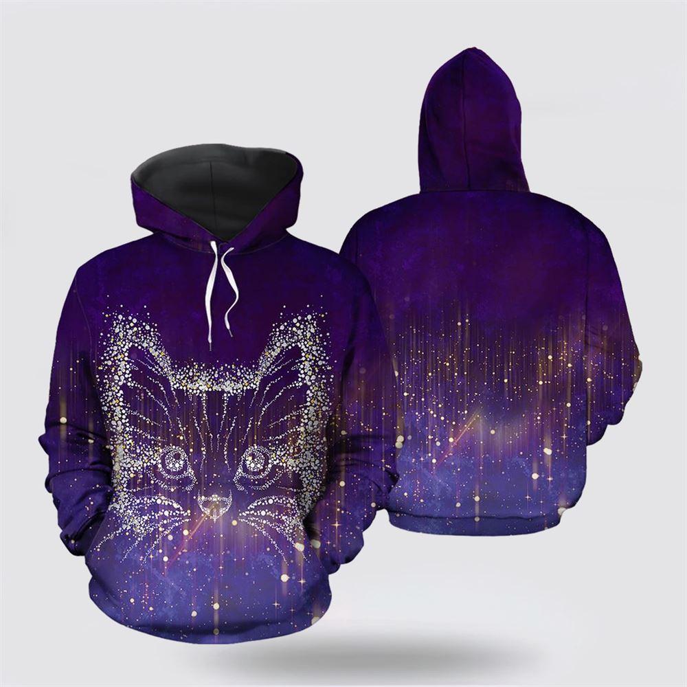 Cat Snowflake Christmas All Over Print Hoodie – Cat Lover Christmas Hoodie