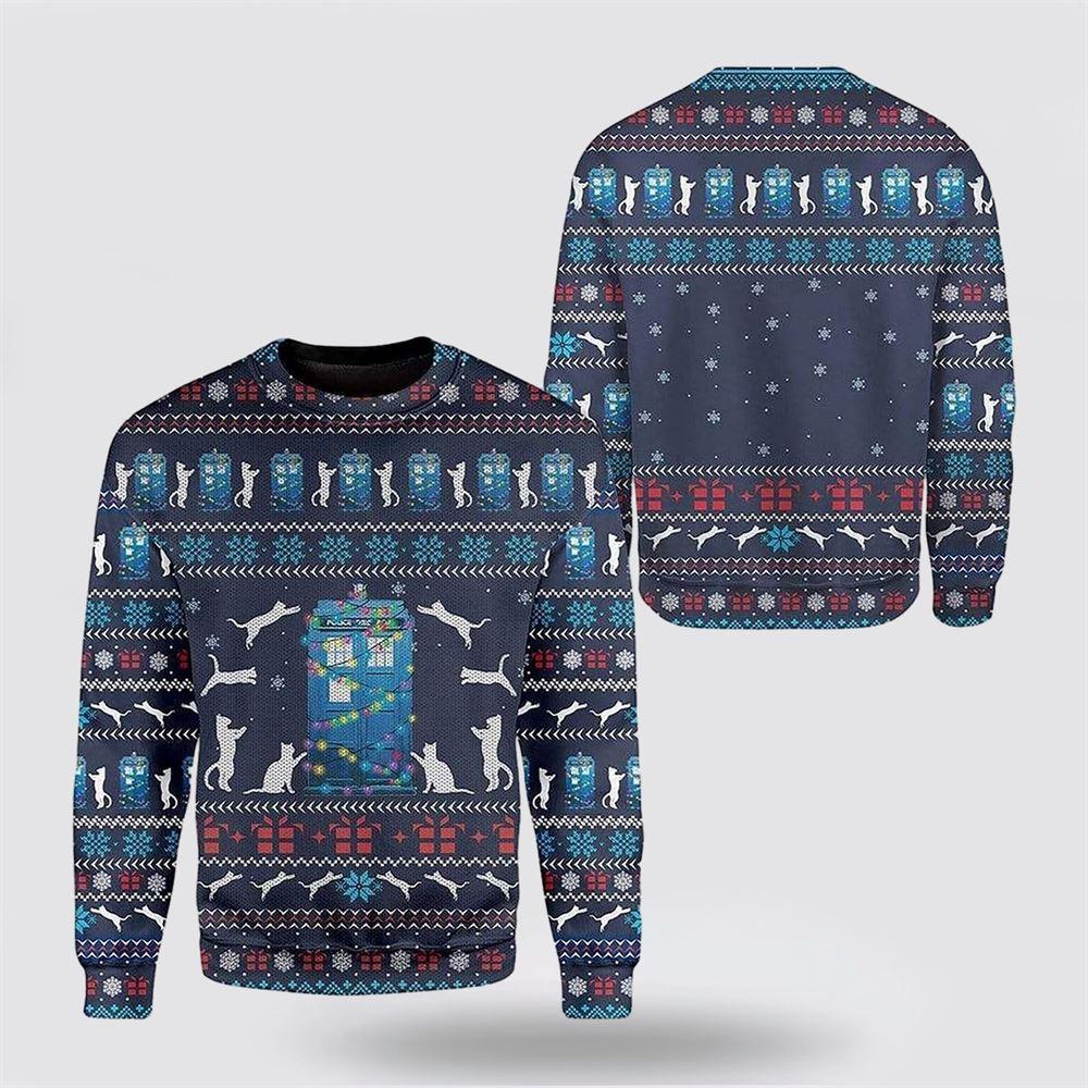 Cat around Police Office Christmas Sweater – Cat Lover Christmas Sweater Cat around Police Office Christmas Sweater – Cat Lover Christmas Sweater
