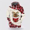 Chihuahua Long haiRed In Snow Pocket Merry Christmas All Over Print 3D Hoodie – Dog Lover Christmas Hoodie