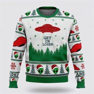 Christmas Alien Santa Get In Loser Ugly&hellip;