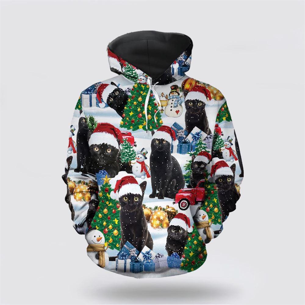 Christmas Black Cat All Over Print 3D Hoodie – Pet Lover Christmas Hoodie Christmas Black Cat All Over Print 3D Hoodie – Pet Lover Christmas Hoodie