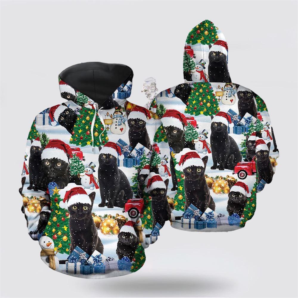 Christmas Black Cat All Over Print 3D Hoodie – Pet Lover Christmas Hoodie Christmas Black Cat All Over Print 3D Hoodie – Pet Lover Christmas Hoodie