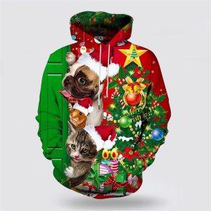 Christmas Tree Bell Funny Cat Dog 3D&hellip;