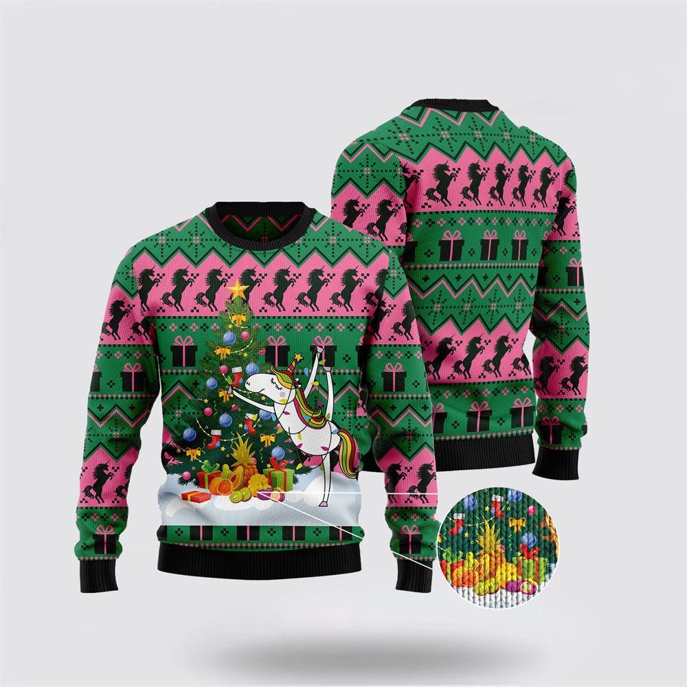 Christmas Tree Unicorn Ugly Christmas Sweater – Best Gift For Christmas