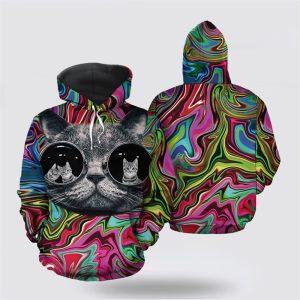 Cool Cat Christmas All Over Print Hoodie&hellip;