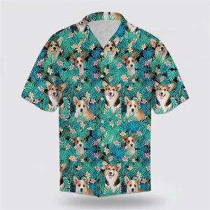 Corgi Dog On The Green Tropic Background&hellip;