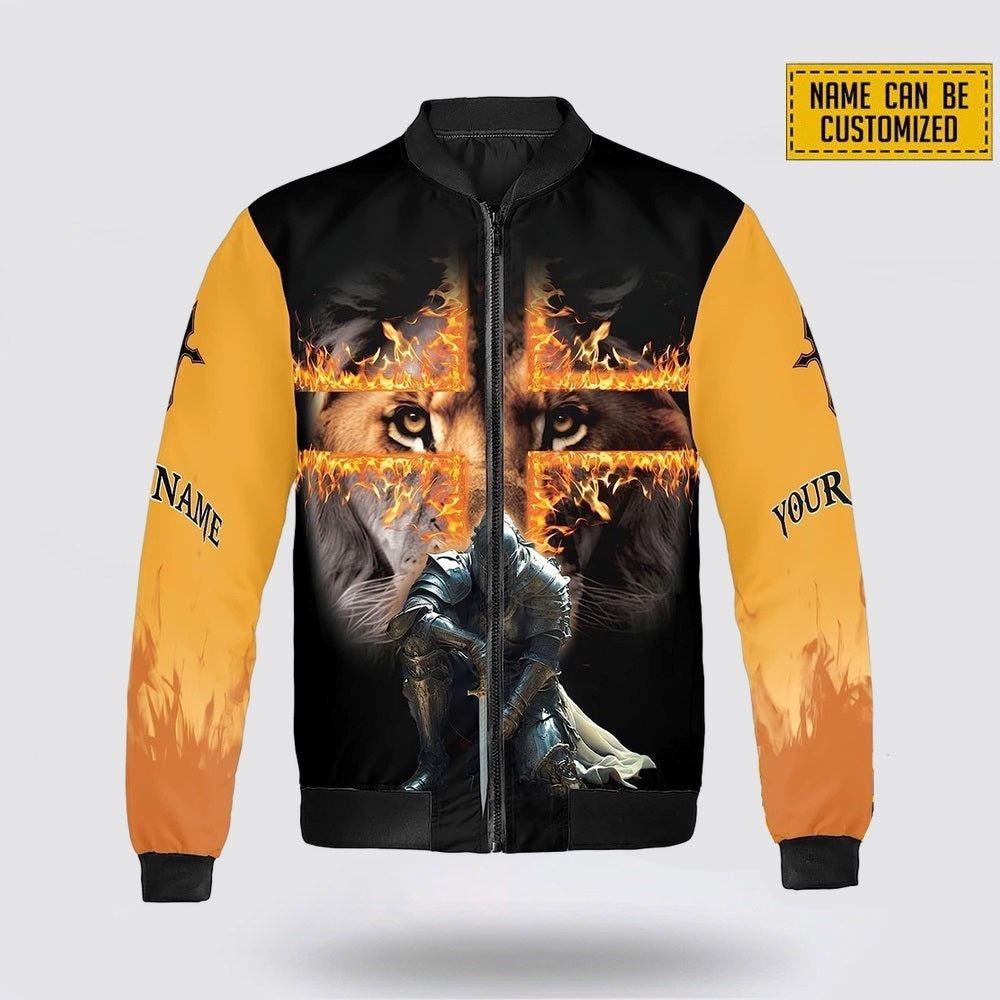 Custom Name A Child Of God A Man Of Faith A Warrior Of Christ Bomber Jacket – Gifts For Jesus Lovers