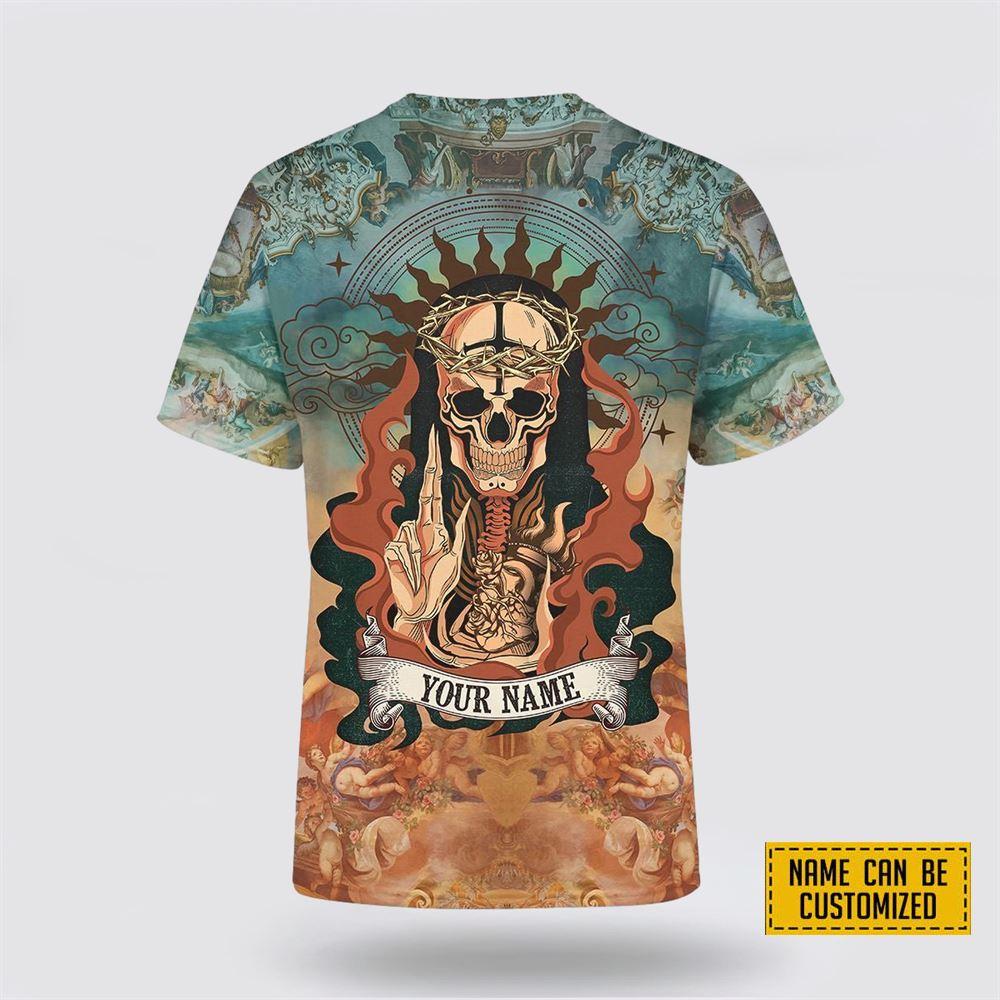 Custom Name Dead To Sin Alive In Christ Jesus All Over Print 3D T Shirt – Gifts For Christians