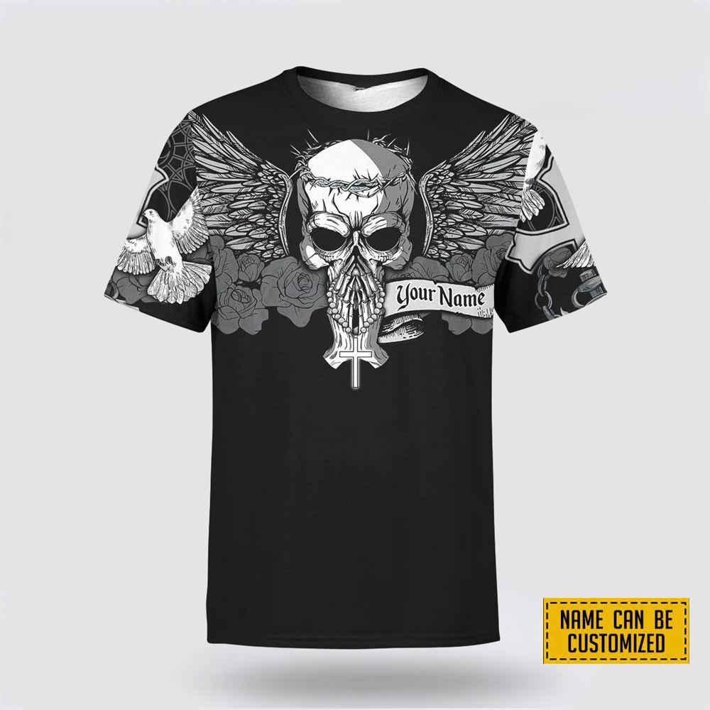 Custom Name Dead To Sin Alive In Christ Jesus All Over Print 3D T Shirt – Gifts For Jesus Lovers