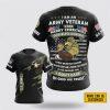 Custom Name Rank US Army All Over Print 3D T Shirt My Rights Don’t End Where Your Feelings Begin – Gift For Military Personnel