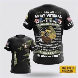 Custom Name Rank US Army I m An Army Veteran I Say Merry Christmas God Bless America Gift For Military Personnel peq51l.jpg