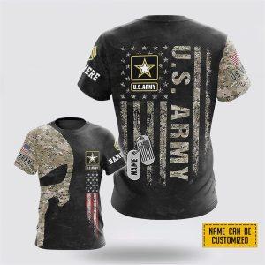 Custom Name Rank US Army Veteran Skull… Custom Name Rank US Army Veteran Skull…