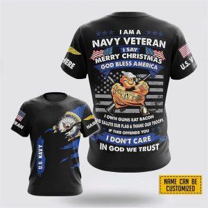 Custom Name Rank US Navy Veteran I&hellip;