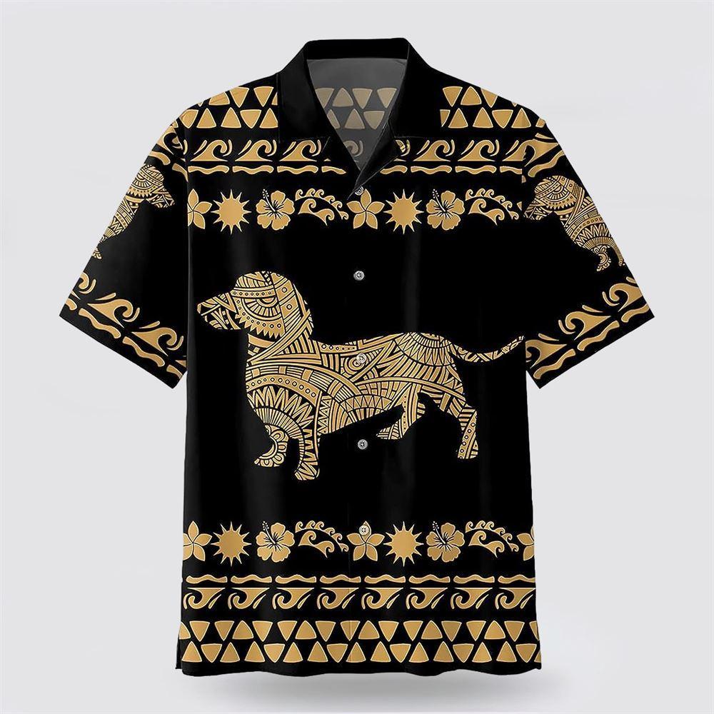 Dachshund Dog Flower Pattern Hawaiin Shirt – Gift For Pet Lover