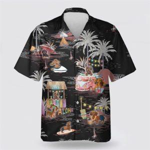 Dachshund On The Beach Pattern Hawaiian Shirt&hellip;