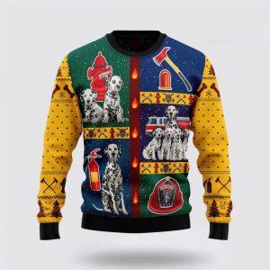 Dalmatian Firefighter Ugly Christmas Sweater – Christmas&hellip;