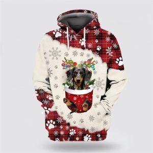 Dapple Dachshund In Snow Pocket Merry Christmas&hellip;