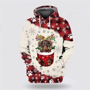 Dobermann In Snow Pocket Merry Christmas All&hellip;