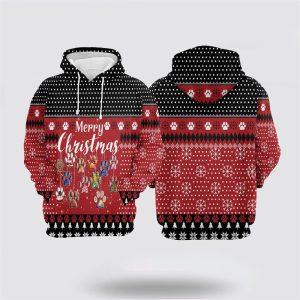 Dog Paws Merry Christmas All Over Print&hellip;