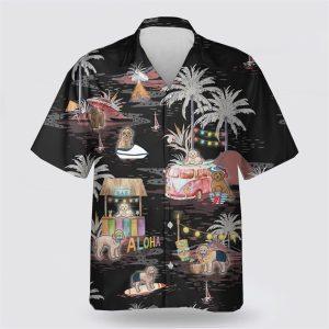 Doodle On The Beach Pattern Hawaiian Shirt&hellip;