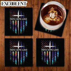 Faith Hope Love Stone Coasters – Coasters&hellip;