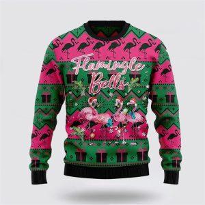 Flamingle Bells Flamingo Santa Unisex Wool Ugly&hellip;