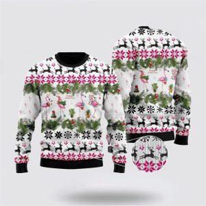Flamingo Christmas Ugly Christmas Sweater For Men&hellip;