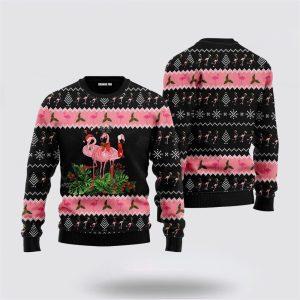 Flamingo Jingle Bell Tropical Ugly Christmas Sweater&hellip;