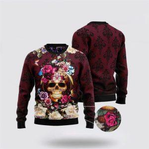 Flower Skull Ugly Christmas Sweater Christmas Gifts For Frends 3 ymnsnx.jpg