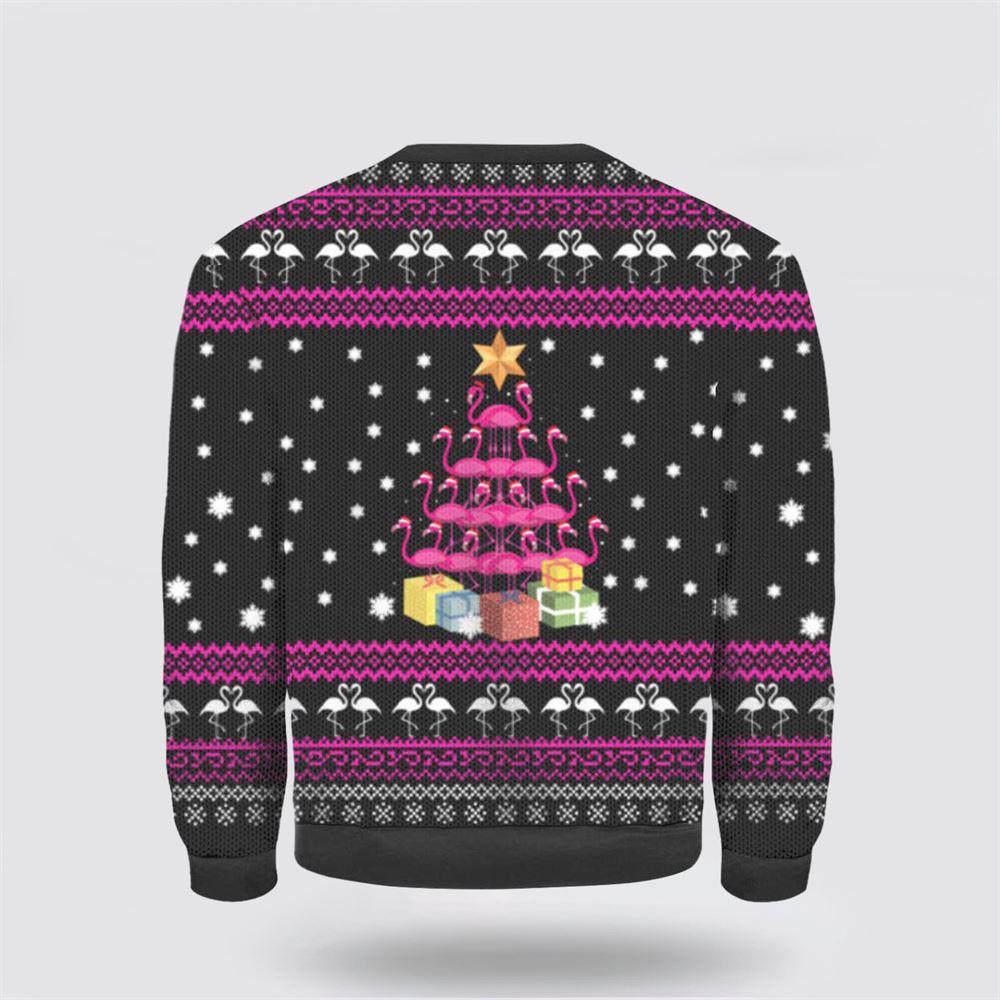 Funny Flamingo Tree Ugly Christmas Sweater For Men & Women – Christmas Gifts For Frends
