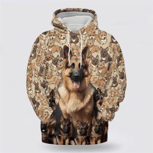 German Shepherd Dog Pattern All Over Print&hellip;