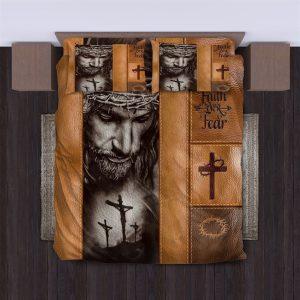 God Faith Over Fear Christian Quilt Bedding Set Christian Gift For Believers 3 eihpqn.jpg