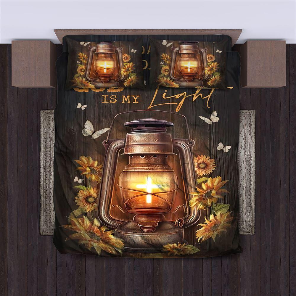 God Is My Light Christian Quilt Bedding Set – Christian Gift For Believers God Is My Light Christian Quilt Bedding Set – Christian Gift For Believers