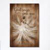 God Says About You Personalized Canvas Wall Art – Christian Canvas Prints – Bible Verse Gift For Women Of God