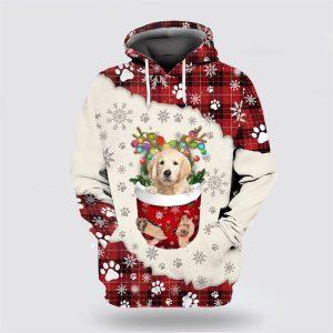 Golden Retriever In Snow Pocket Merry Christmas&hellip;