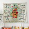 I Can Only Imagine Seashell Cross Christian Song Tapestry Wall Art Print – Gifts For Christians