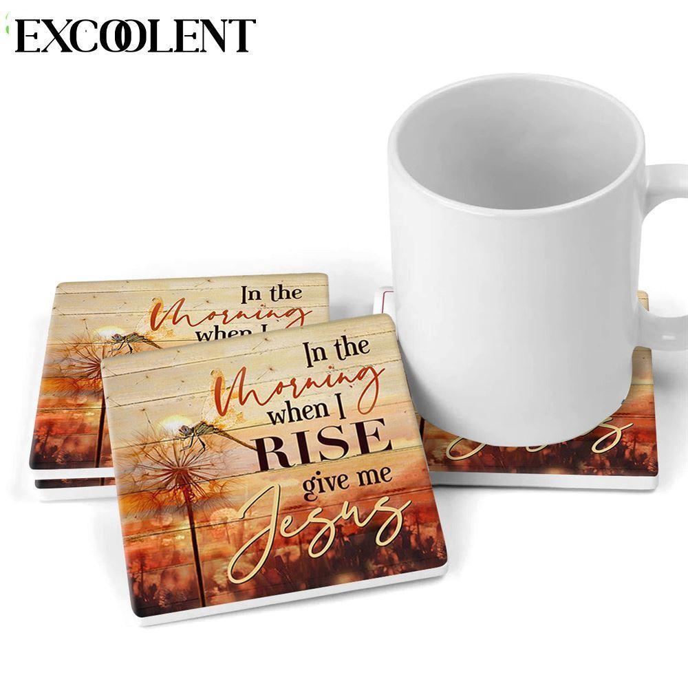 In The Morning When I Rise Give Me Jesus Dandelion Stone Coasters – Coasters Gifts For Christian