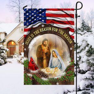 Jesus Christmas Flag Jesus Is The Reason&hellip;