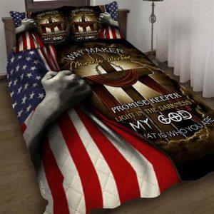 Jesus Cross Way Maker Miracle Worker Quilt&hellip;