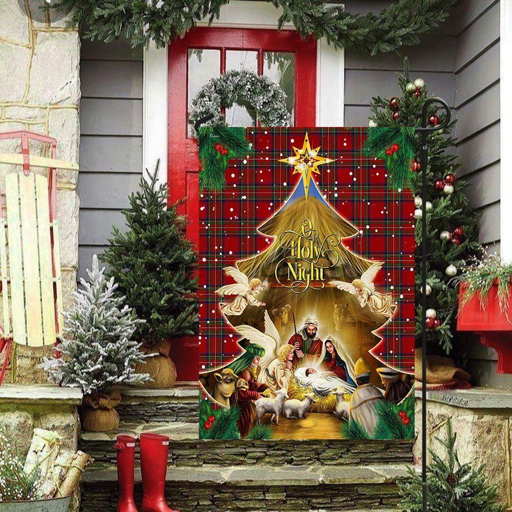 Jesus Family, O holy night Jesus Christmas Flag – Christmas Flag Outdoor Decoration