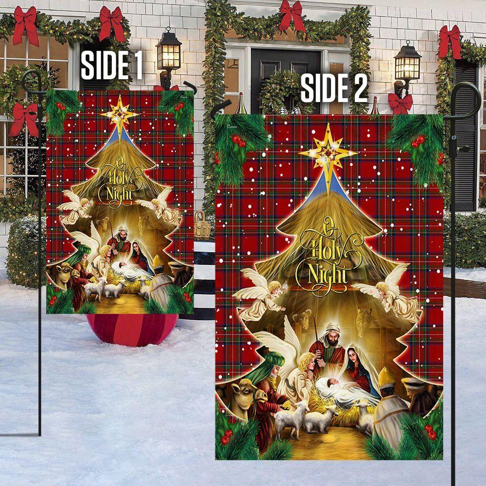 Jesus Family, O holy night Jesus Christmas Flag – Christmas Flag Outdoor Decoration