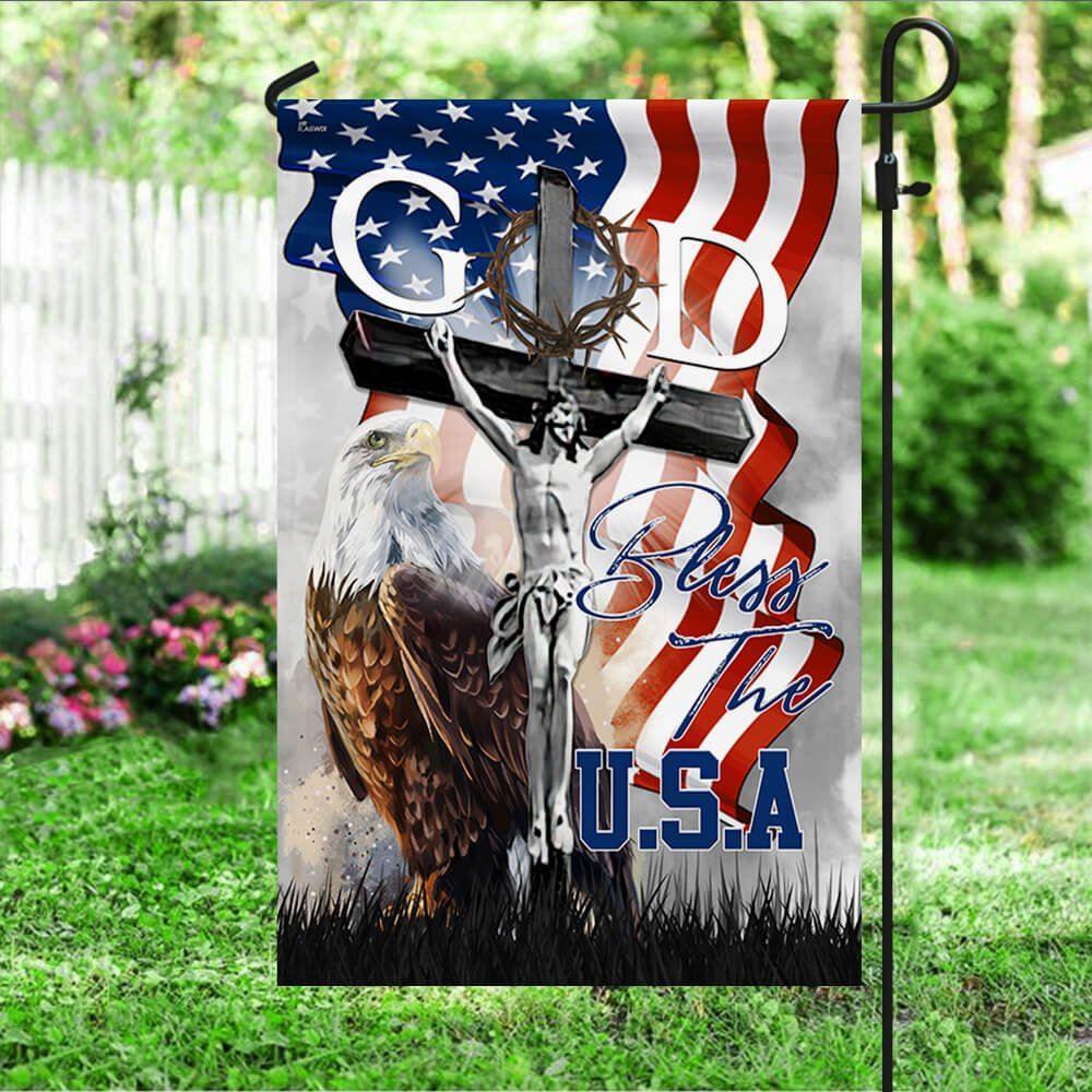 Jesus Flag Bless – Christian Flag Outdoor Decoration