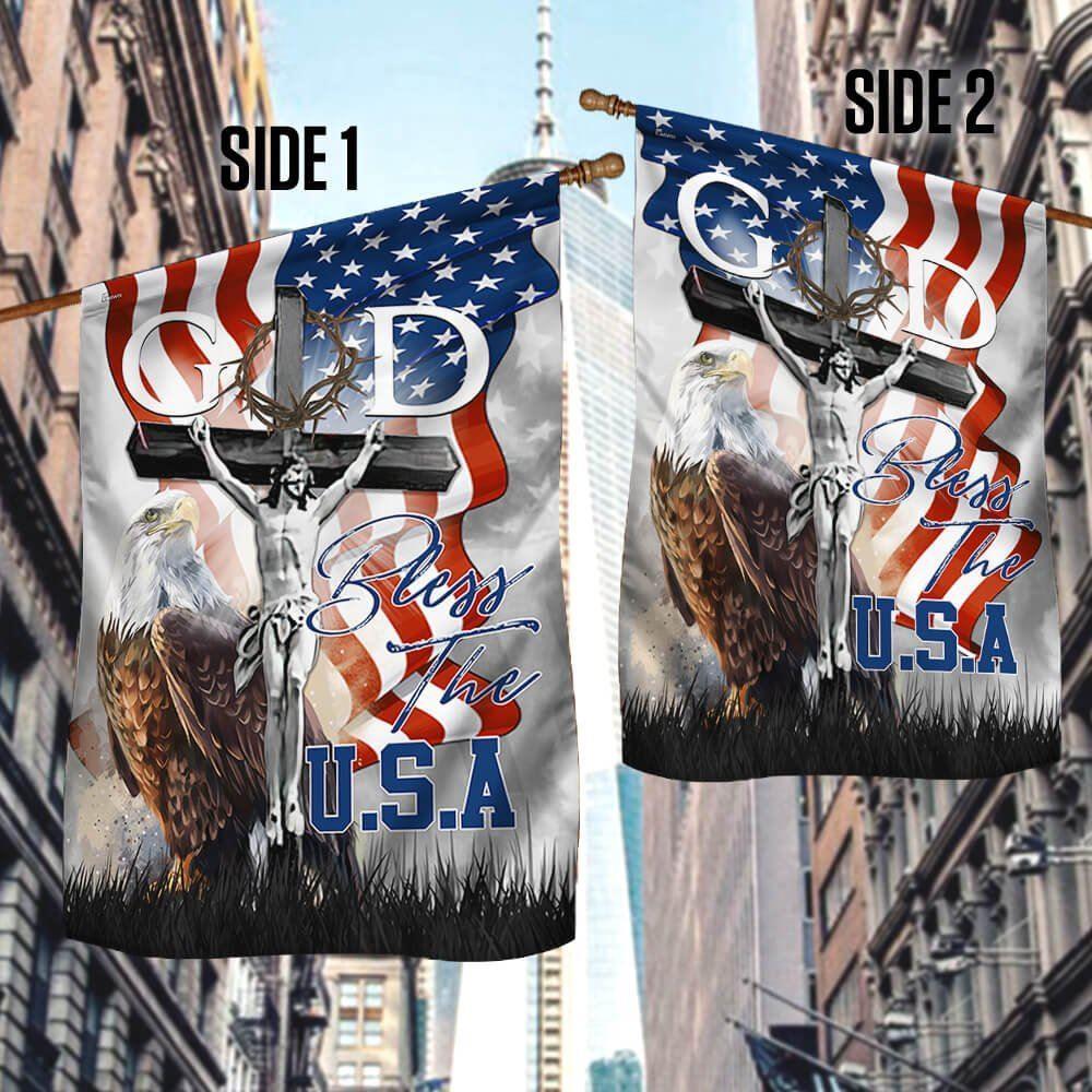 Jesus Flag Bless – Christian Flag Outdoor Decoration