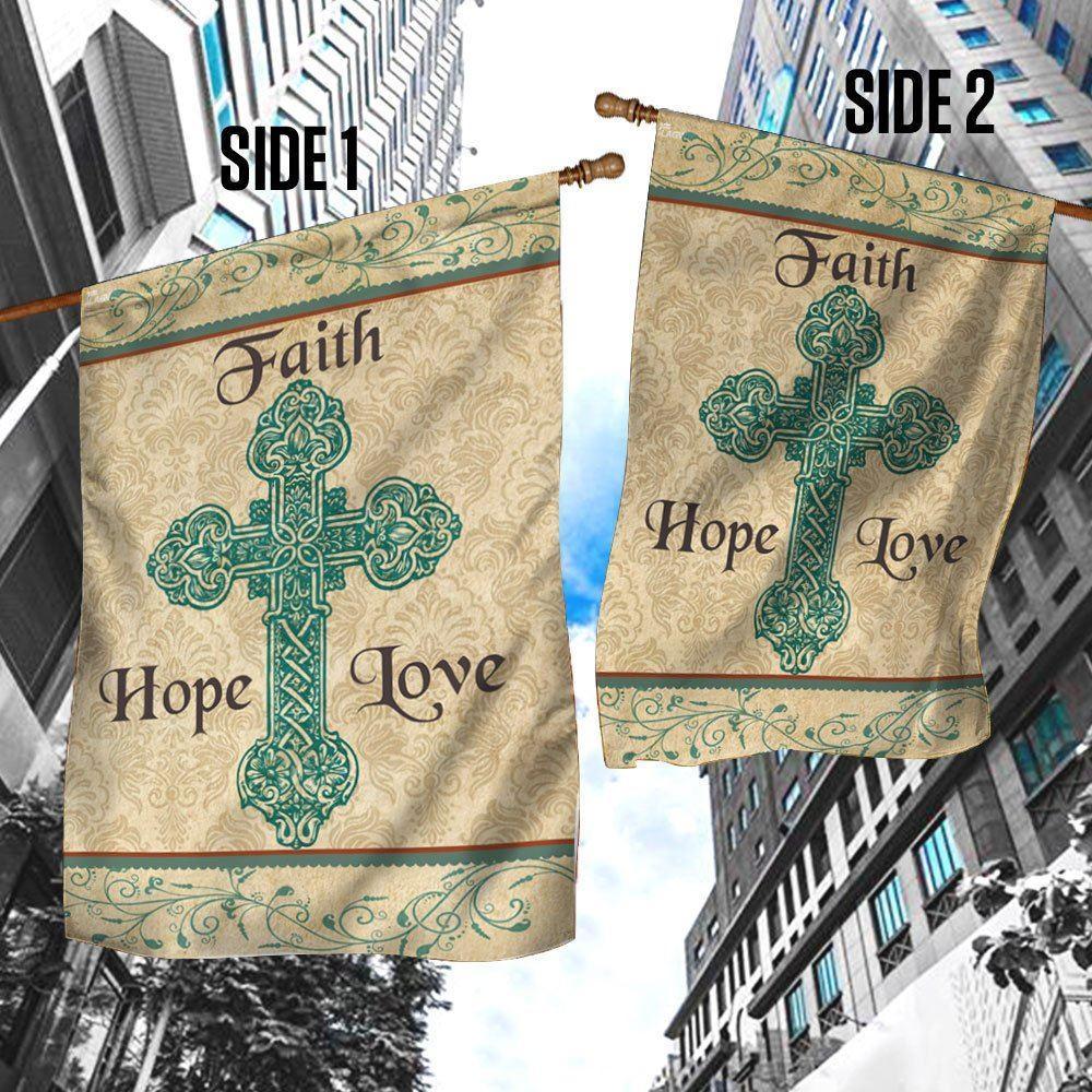 Jesus Flag Faith Hope Love Cross Flag – Christian Flag Outdoor Decoration