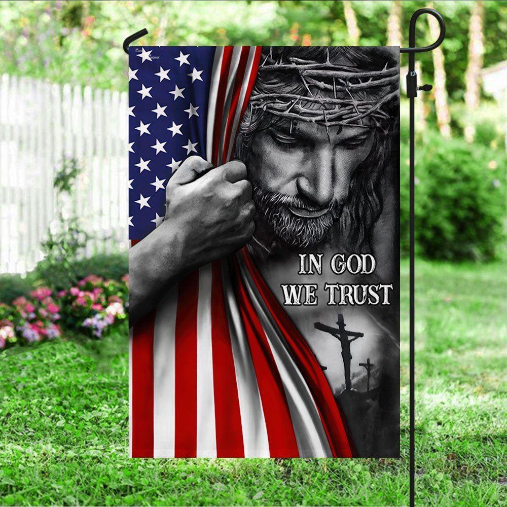 Jesus Flag In God We Trust Jesus Flag – Christian Flag Outdoor Decoration