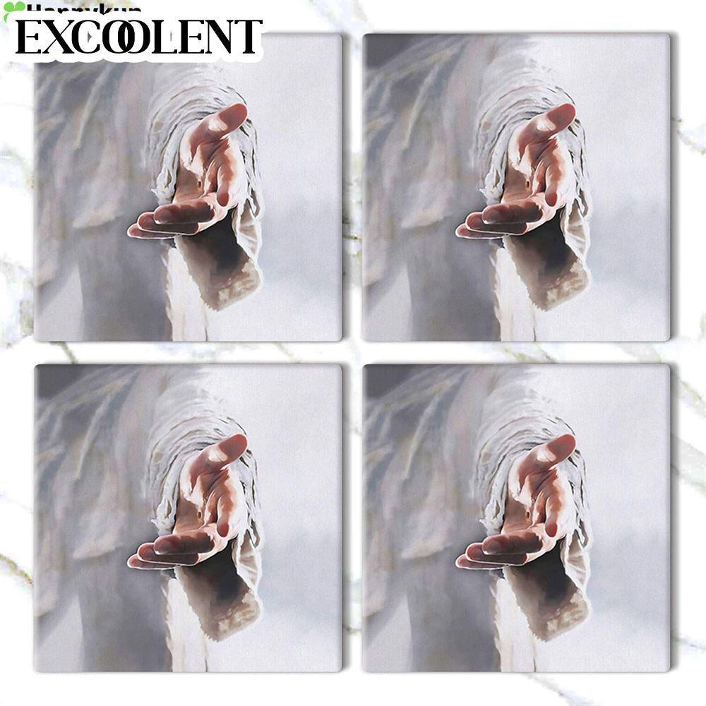 Jesus Hands Reaching Out Stone Coasters – Coasters Gifts For Christian