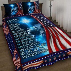 Jesus Is My God Lion Christian Quilt&hellip;